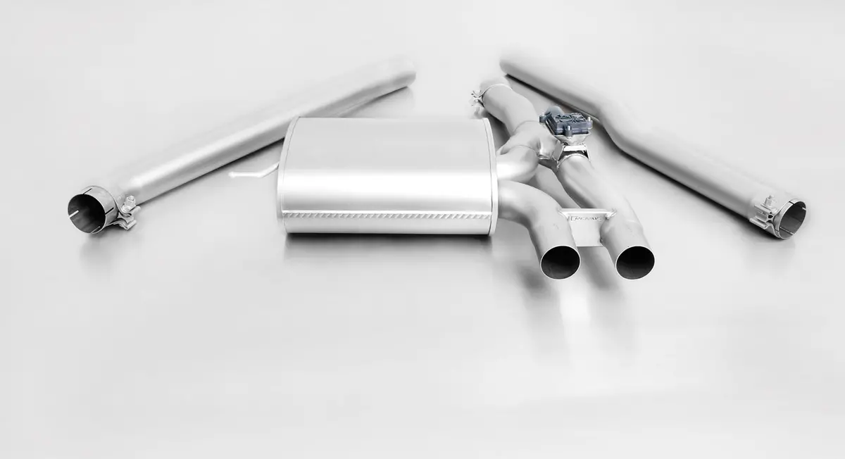Remus Cat-Back-System With Integrated Valve Incl. 1 Front Silencer Replacement Tube, 1 Connection Tube For Mini F56/F57 And Jcw 1