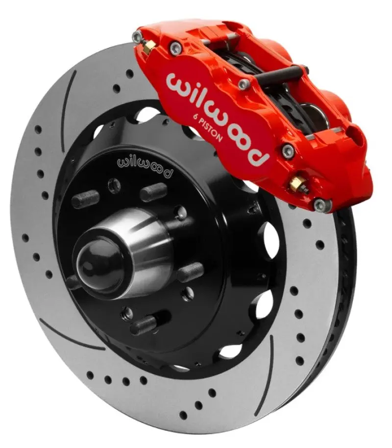 Wilwood Forged Narrow Superlite 6R Front Big Brake Kit 14In Rotors 63-87 C10 - Red 1