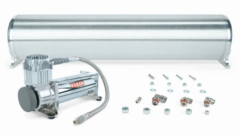Air Lift 28In Flo Tank W/ Viair 444C Compressor (Incl. Fittings & Tank Mounting Hardware) 1