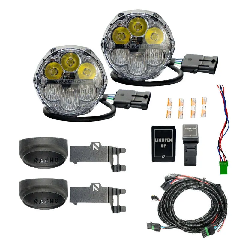 Nacho Lighting Toyota Nacho Sae Only Plug N Play Fog Light Kit - White 1