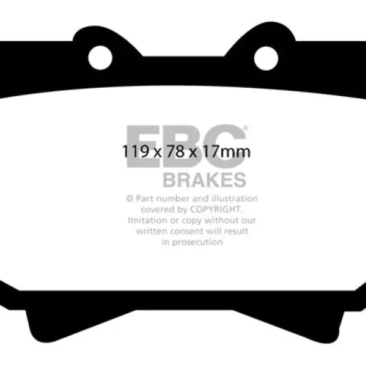 Ebc 98-07 Lexus Lx470 4.7 Greenstuff Front Brake Pads 1