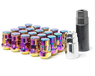 Wheel Mate Muteki Sr35 Close End Lug Nuts W/ Lock Set - Purple 12X1.25 35Mm 1
