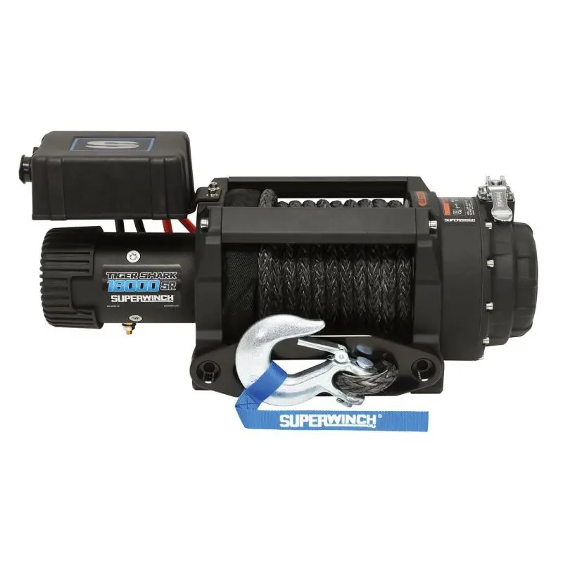 Superwinch 18000 Lbs 12V Dc 33/64In X 79 Ft Synthetic Rope Tiger Shark 18000Sr Winch 2