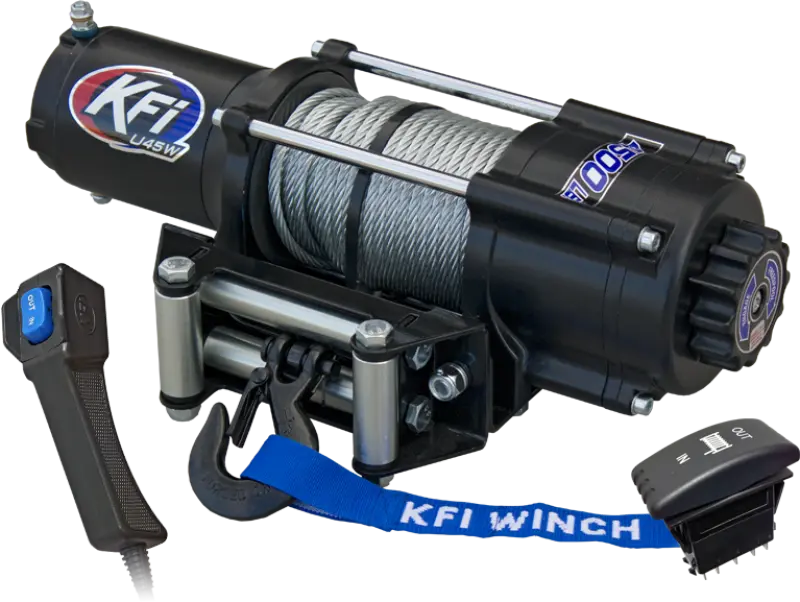Kfi Utv Series Winch 4500 Lbs. Wide 1