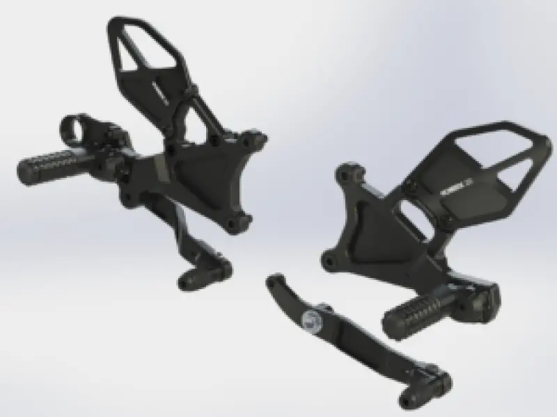 Vortex Racing 06-23 Yamaha Yzf-R6 Rear Set- Black 1