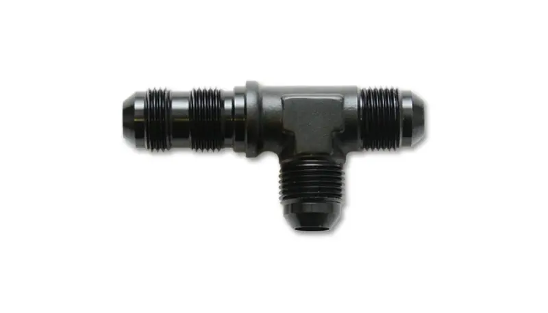 Vibrant -4An Bulkhead Adapter Tee On Run Fittings - Anodized Black Only 2
