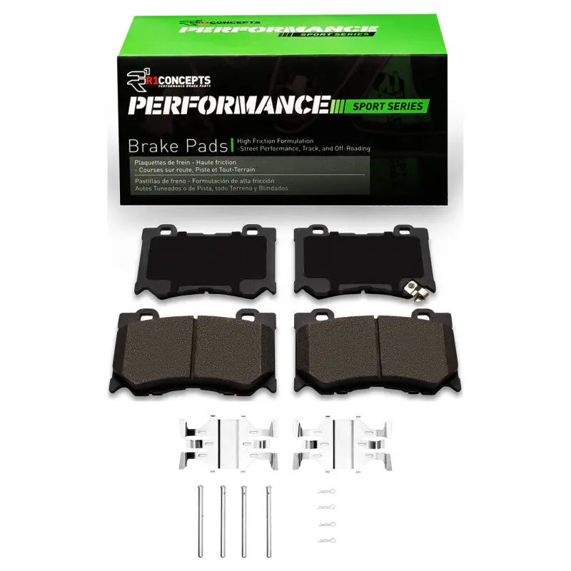 R1 23-24 Nissan Z (W/Akebono 4 Piston Calipers) Front R1 Performance Sport Pads & Hardware Kit 1