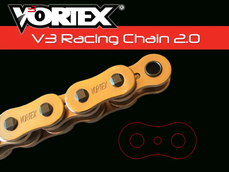 Vortex Racing V3 2.0 Chain 520Sx3-114- Gold 1