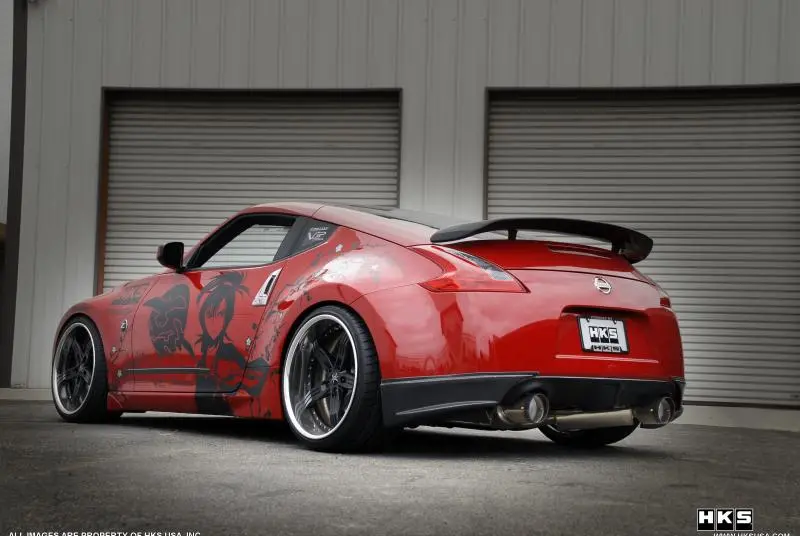 Hks 09-21 Nissan 370Z Dual Hi-Power Ti. Tip Catback Exhaust (Sus304 No Coating) 2