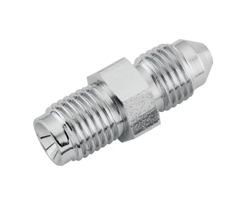 Twin Power Stainless Brake Fitting Male 3/8-24 Inverted Flare To An-3 Male Straight 1