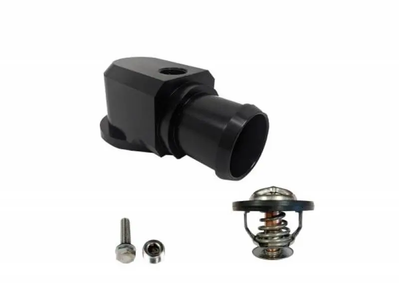 Granatelli 18-19 Jeep Trackhawk Billet Thermostat Housing W/160 Deg Thermostat - Black 1