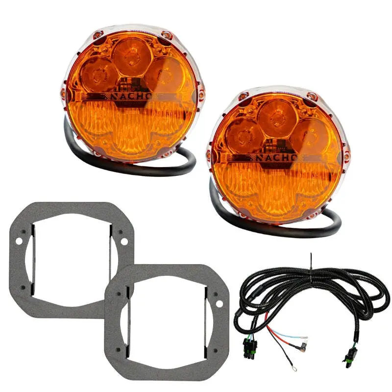 Nacho Lighting Jeep Jl/Jt Nacho Sae Only Plug N Play Fog Light Kit (Bumper Kit) - Amber 1