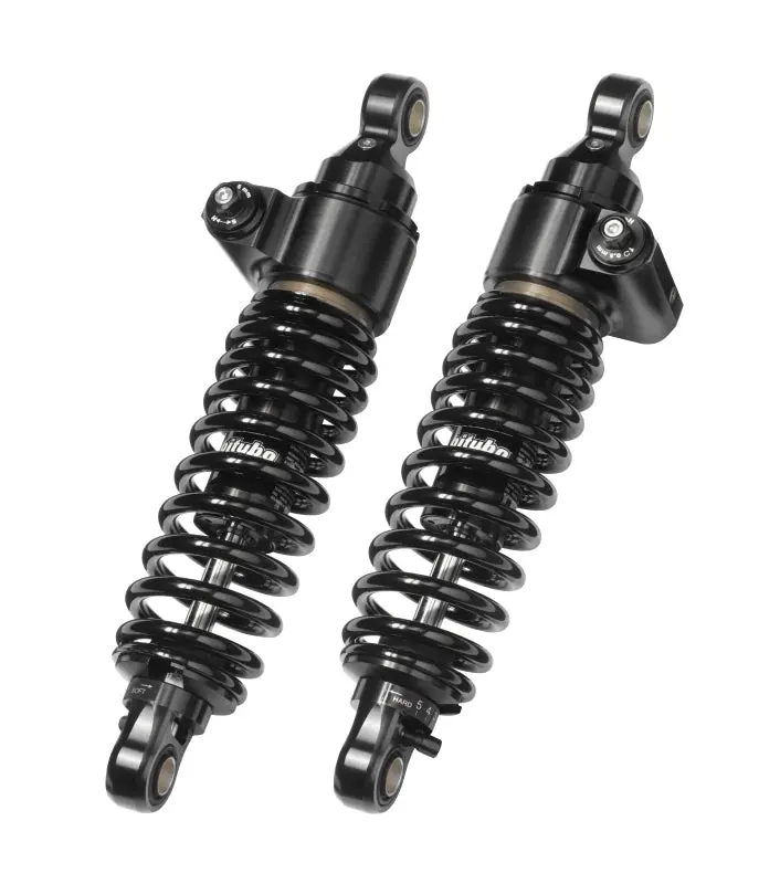 Bitubo Wme2 Twinshocks Adjustable: Hydraulic Spring Preload, Rebound, Length 306Mm, Dark Edition 1