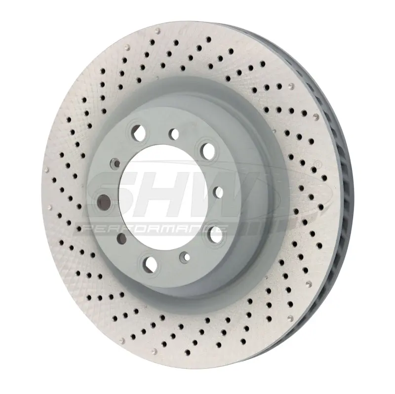 Shw 2016 Porsche Boxster Spyder W/O Ceramic Brakes Left Rear Drilled Mb Brake Rotor (98135240300) 1