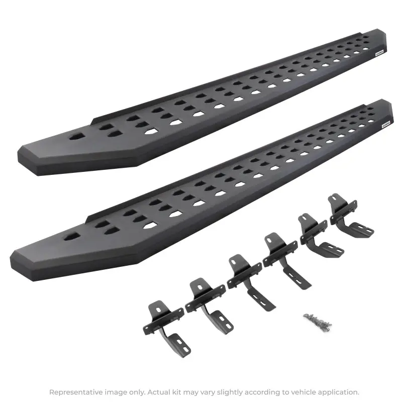 Go Rhino 2022 Toyota Tundra Crew Max 4Dr Rb20 Kit W/Rb20 Running Board + Brkts - Tex. Blk 1