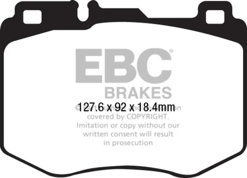 Ebc 15-16 Mercedes-Benz C400 (W205) 3.0 Twin Turbo 4-Matic Redstuff Front Brake Pads 1
