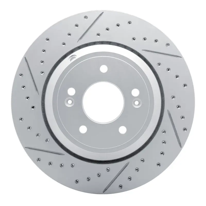 R1 18-23 Genesis G80 Rear Left Drilled & Slotted Geo-Carbon Rotor 1