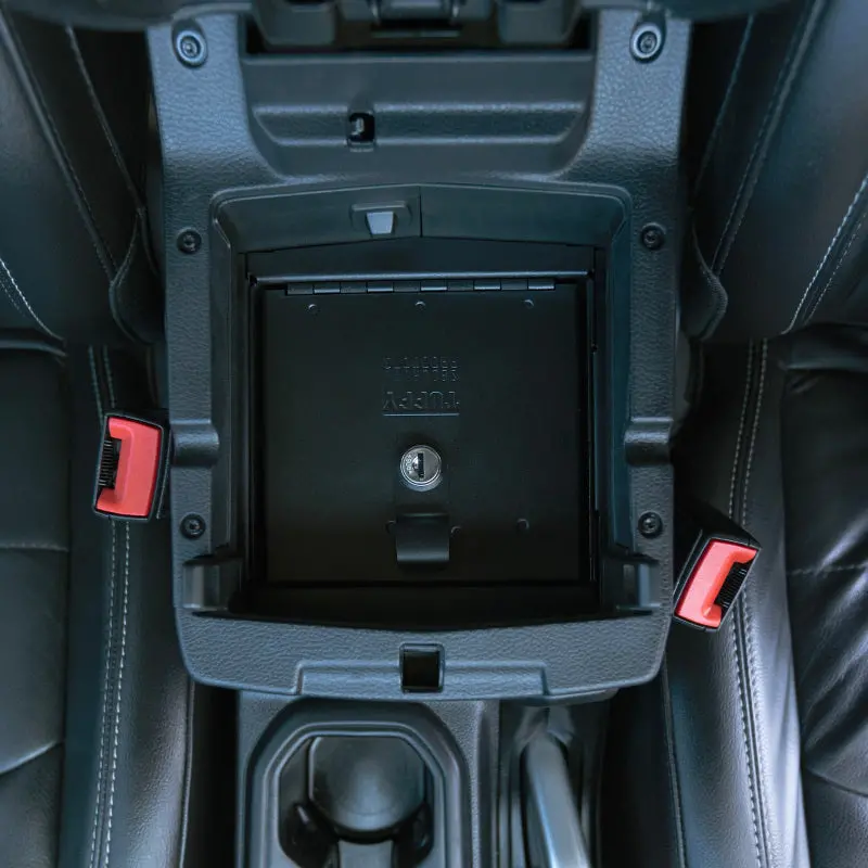Tuffy Console Safe W/ Keyed Lock For Jeep Wrangler & Gladiator 1
