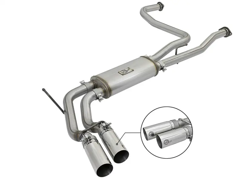 Afe Rebel Series 3In Ss Cat-Back Exhaust System W/ Polished Tip 04-15 Nissan Titan V8 5.6L 1