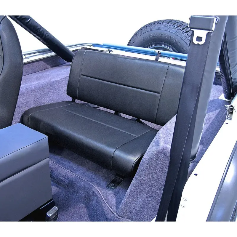 Rugged Ridge Standard Rear Seat Black Denim 55-95 Jeep Cj / Jeep Wrangler 1