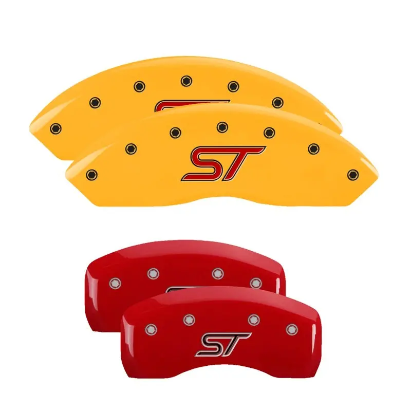 Mgp 4 Caliper Covers Engraved Front & Rear St Logo Red Finish Silver Char 2021 Ford Explorer 1