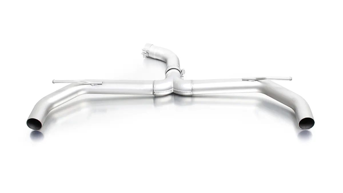 Remus Dual Non-Resonated Cat-Back-System Incl. Connection Tube (Resonated Mid Section) For Vw Golf Vii Gti Performance/Clubsport/Facelift 1