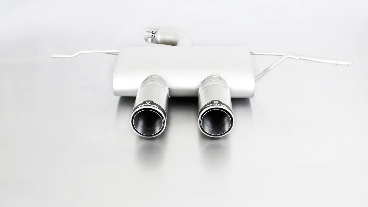 Remus Sport Exhaust Axle-Back-System Center Exit R-Look With 2 Polished Street Race Tips For Golf Vi Gti/E35 1