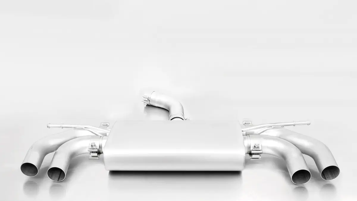 Remus Quad Resonated Sport Exhaust Cat-Back-System (Resonated Mid Section) Incl. Connection Tube For Vw Golf Vii Gti Facelift 1