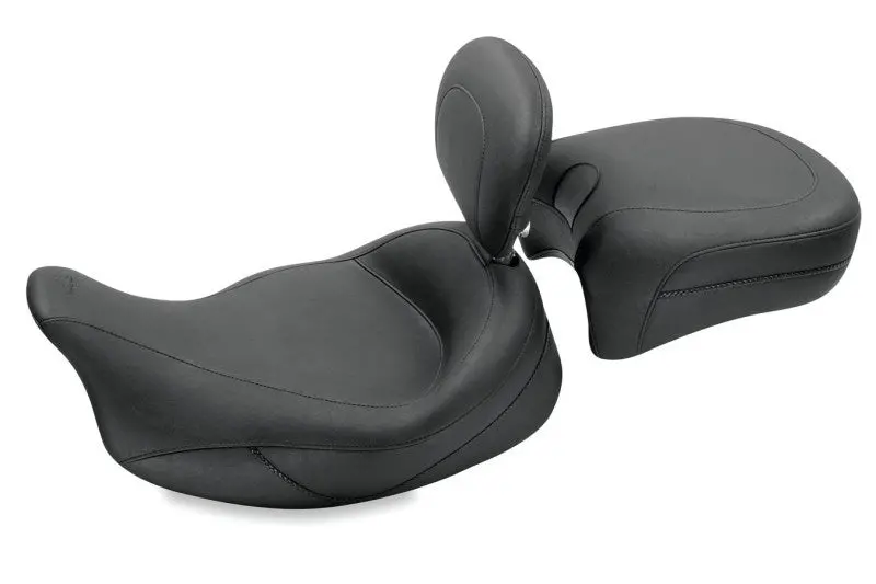 Mustang 08-21 Harley Electra Glide Std,Rd Glide,Rd King,Str Glide Touring Solo Seat - Black 2