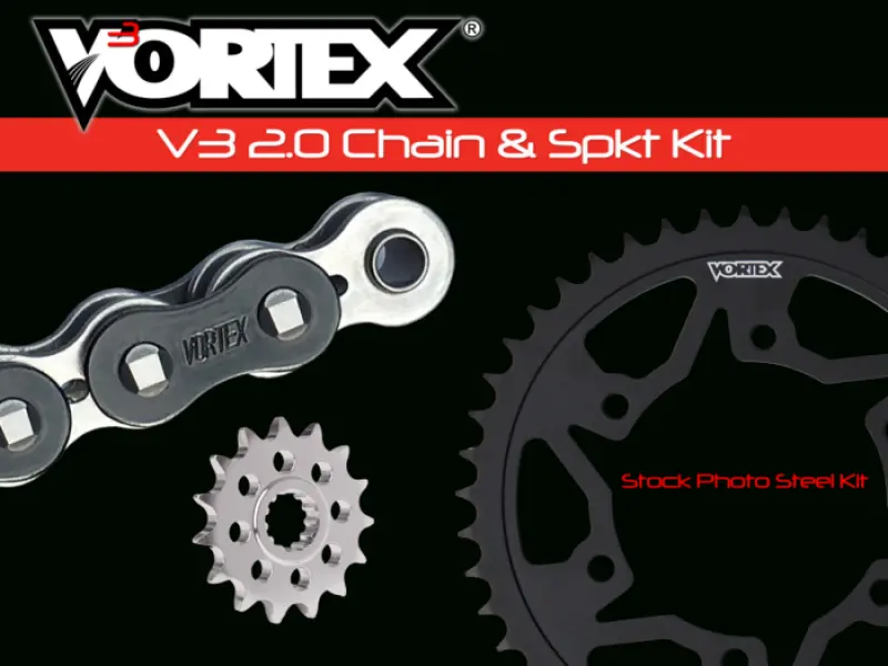 Vortex Racing V3 2.0 Chain And Sprocket Kit 2917-16,252S-46,525Sx3-108- Black 1