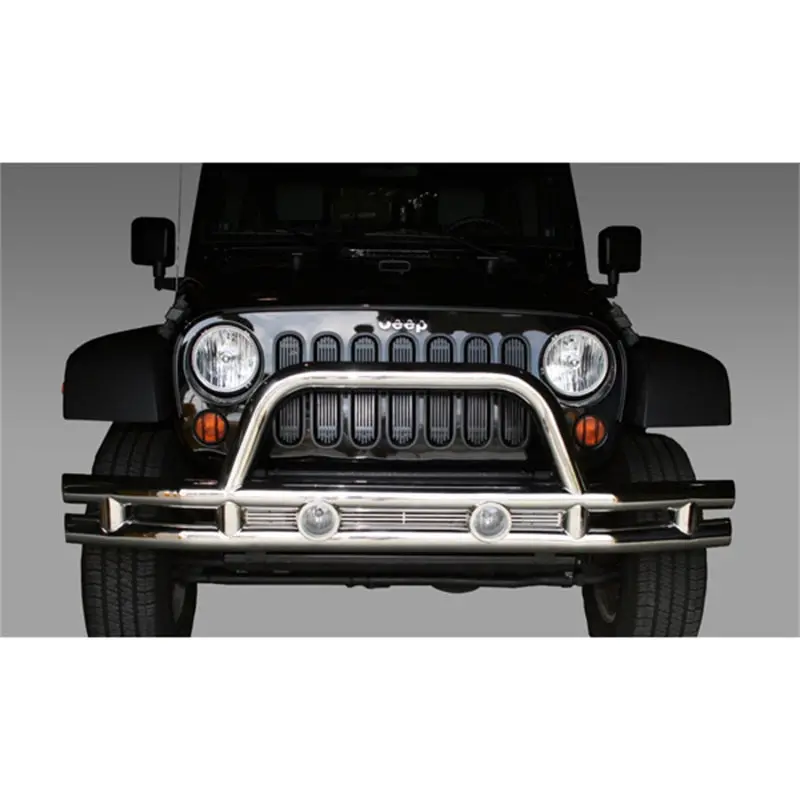 Rugged Ridge 3-In Front Tube Bumper Stainless 07-18 Jeep Wrangler 1