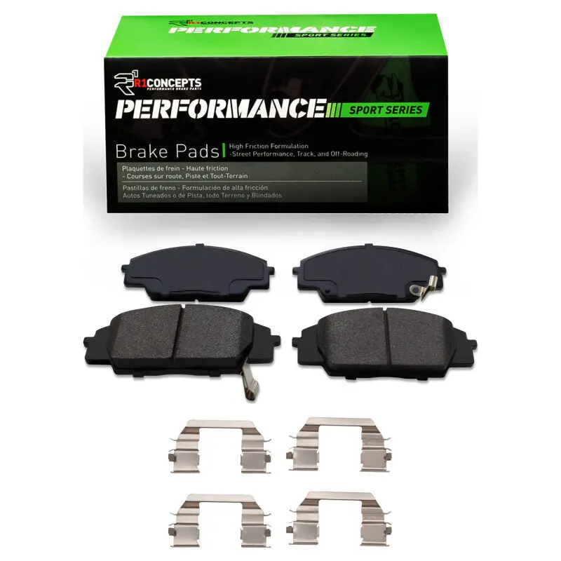 R1 2000-2011 Acura Rsx Front R1 Performance Sport Pads & Hardware Kit 1