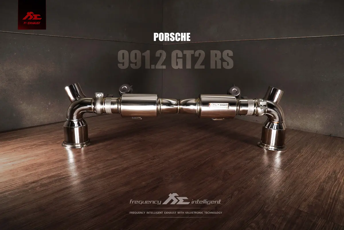 Fi Exhaust Porsche 991.2 Gt2 Rs Ultra High Flow Downpipe + Mid Pipe + Valvetronic Muffler 1