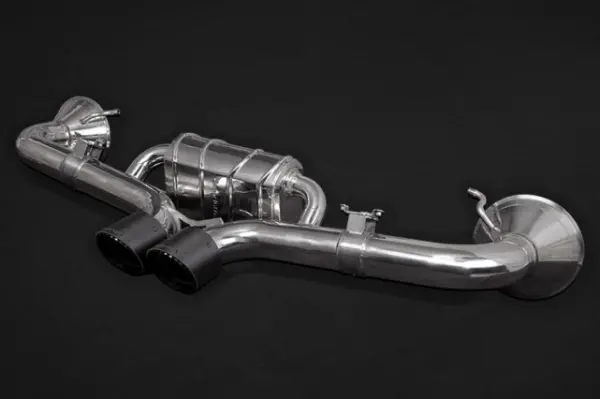 Capristo Porsche 992 Gt3 - Valved Exhaust Muffler With Carbon Tips (Oe Actuators) - Black 1
