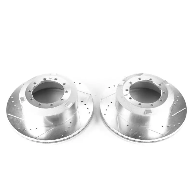 Power Stop 17-22 Ford F-550 Super Duty Rear Drilled & Slotted Rotor - Pair 1