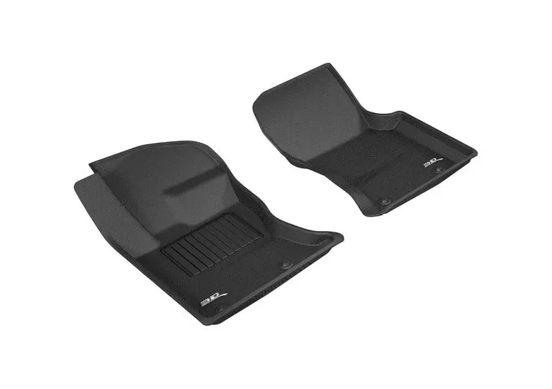 3D Maxpider 2017-2020 Jaguar/Land Rover F-Pace/Range Rover Velar Kagu 1St Row Floormat - Black 1