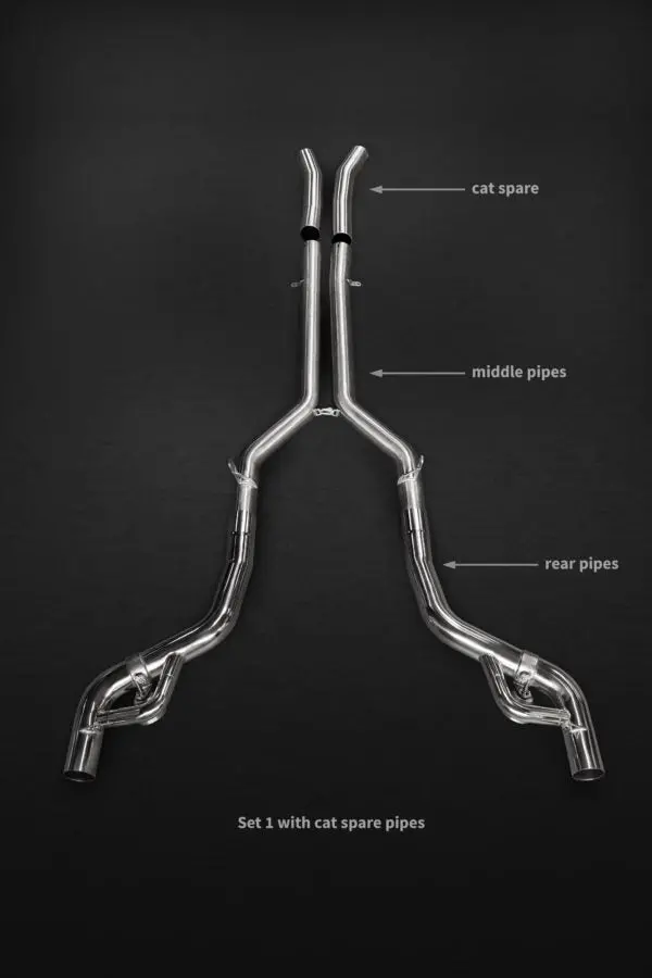 Capristo Mercedes Amg Gt/S/C - Valved Exhaust With Mid-Pipes (Incl. Cat Delete/Oem Cat Adapters) (Ces3) - Set1/2 1