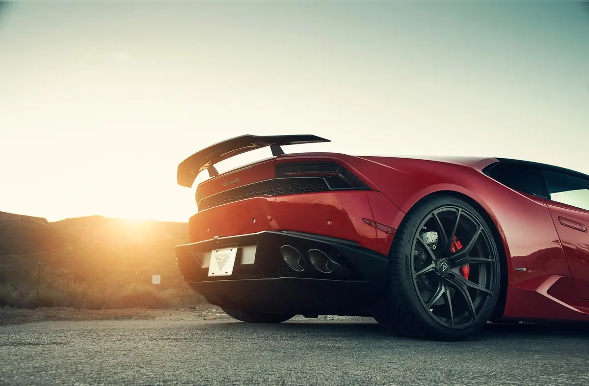Vorsteiner Verona Edizione Aero Wing Blade W/ Aluminum Uprights Carbon Fiber Pp 2X2 Glossy For Lamborghini Huracan Performante 1