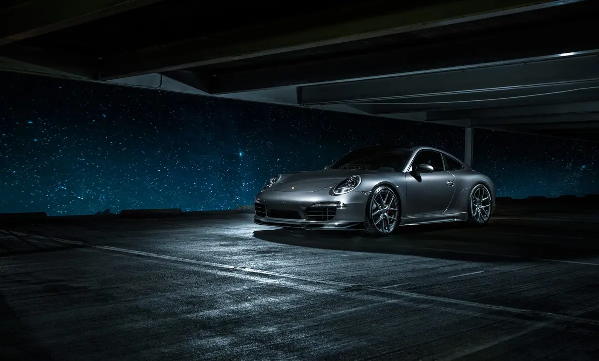 Vorsteiner V-Gt Aero Front Spoiler W/ Center Splitter Carbon Fiber Pp 1X1 Glossy For Porsche 991 Carrera 1