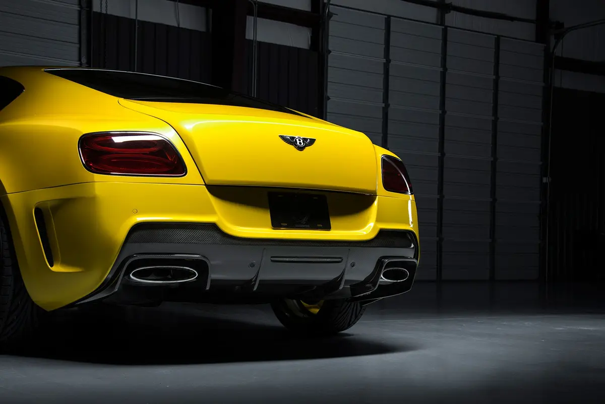 Vorsteiner Br-10Rs Aero Rear Bumper Dvwp W/ Rear Diffuser Carbon Fiber Pp 2X2 Glossy For Bentley Continental Gt Facelift 1