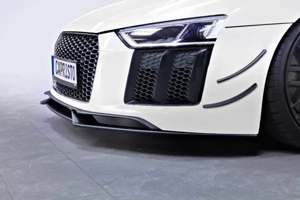 Capristo Audi R8 V10 Plus (2015 ) - Carbon Front Fins & Carbon Front Spoiler (Matte) 1