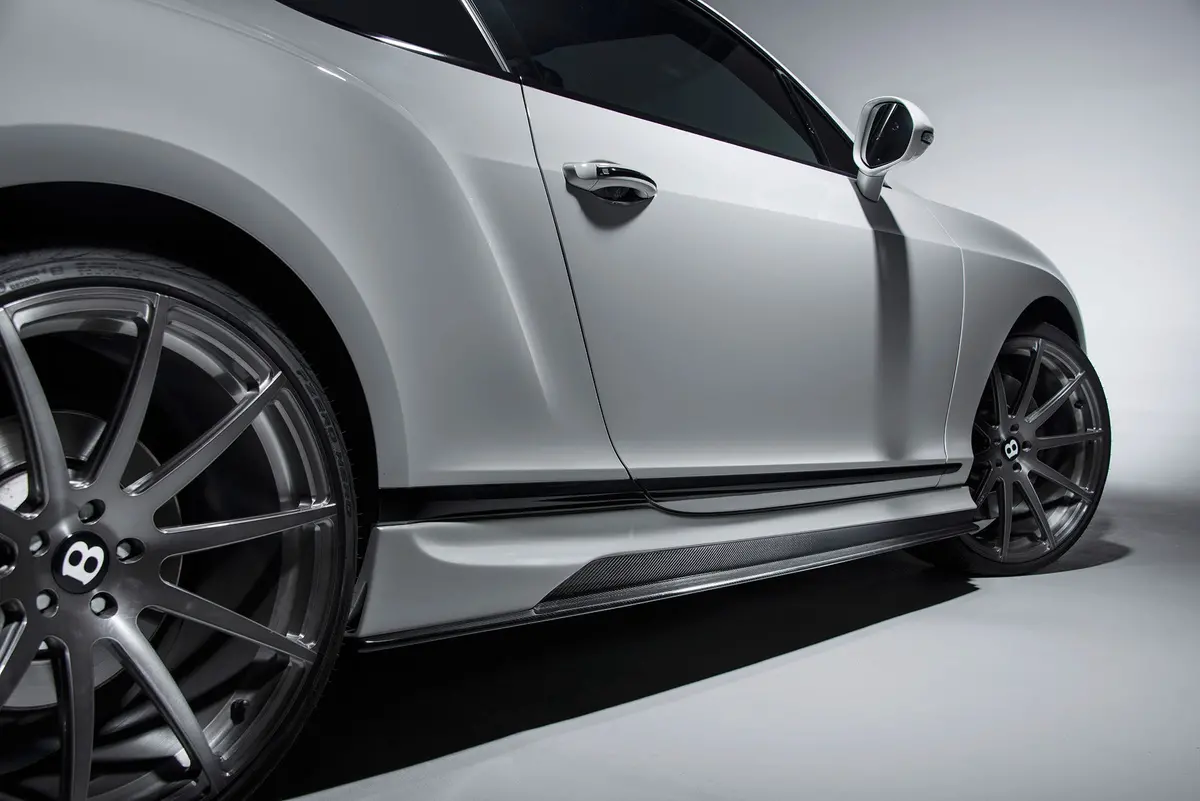 Vorsteiner Br-10Rs Aero Side Skirts Carbon Fiber Pp 2X2 Glossy For Bentley Continental Gt Facelift 1