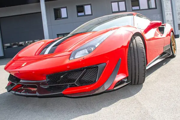 Capristo Ferrari 488 Pista - Carbon Fiber Front Spoiler (With Side Wings) 1