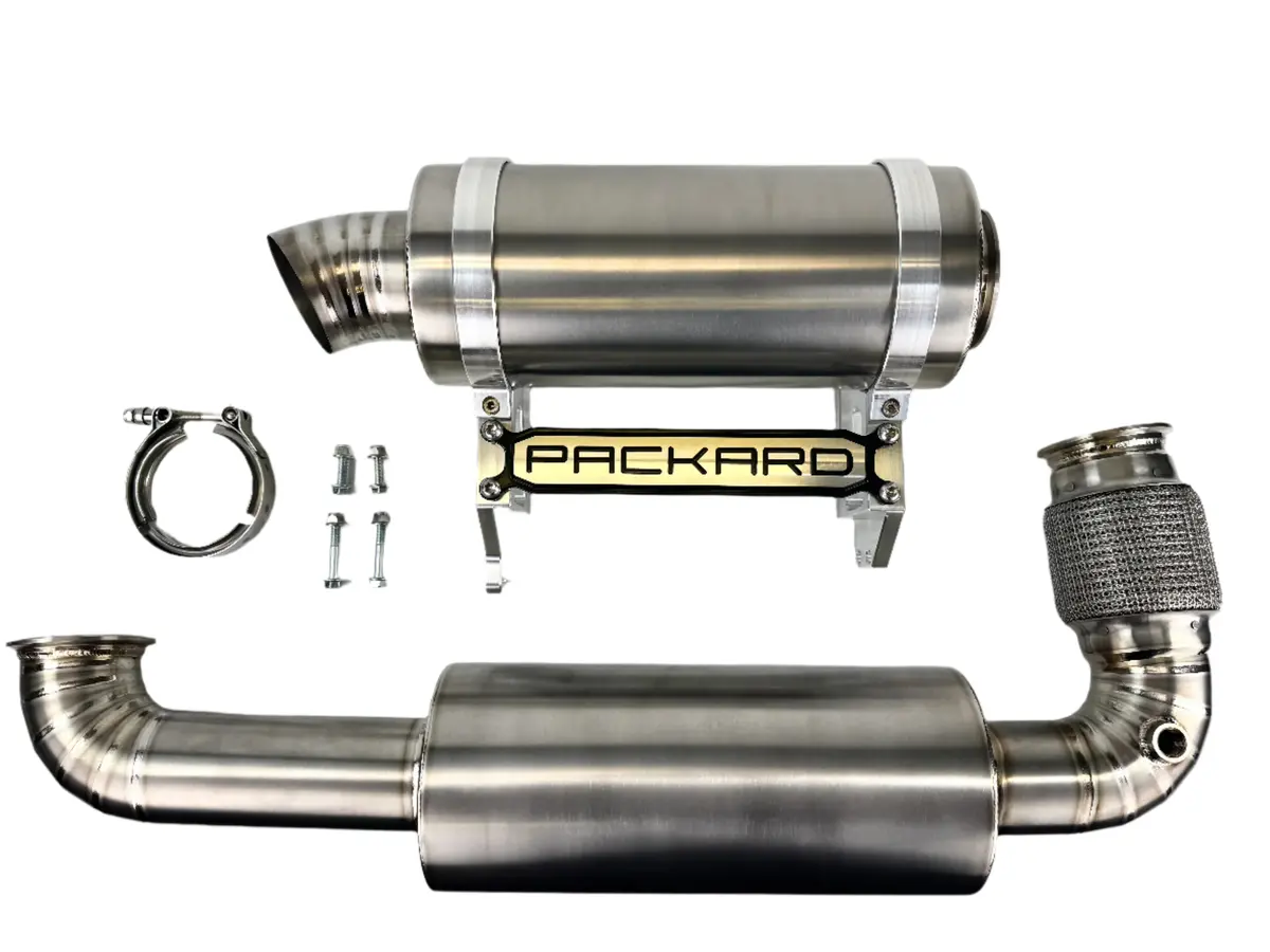 Packard Performance 3" Titanium Turbo Back Exhaust (Dual Muffler) For Can-Am X3 1