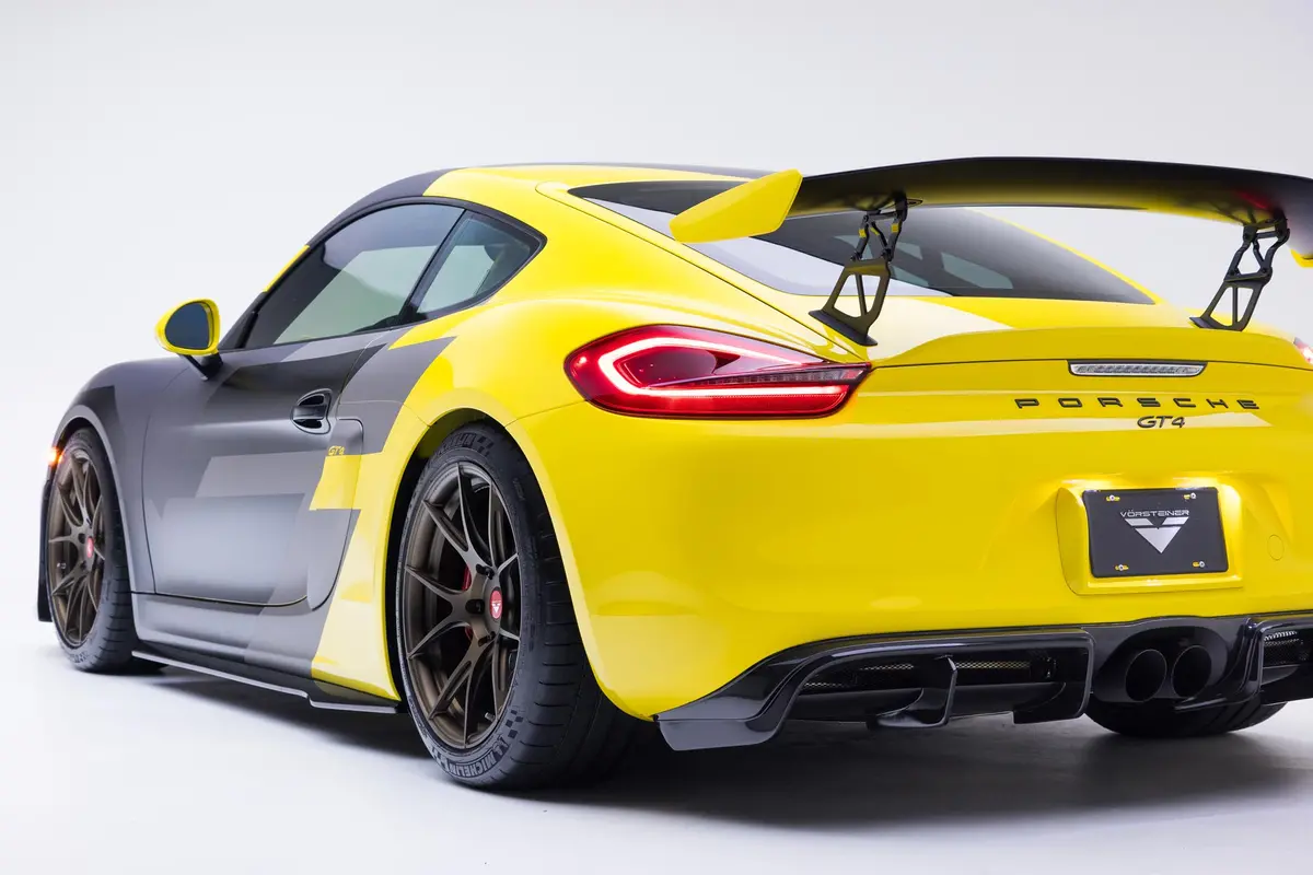 Vorsteiner V-Cs Aero Side Skirts Carbon Fiber 1X1 Glossy For Porsche 981 Cayman Gt4 1