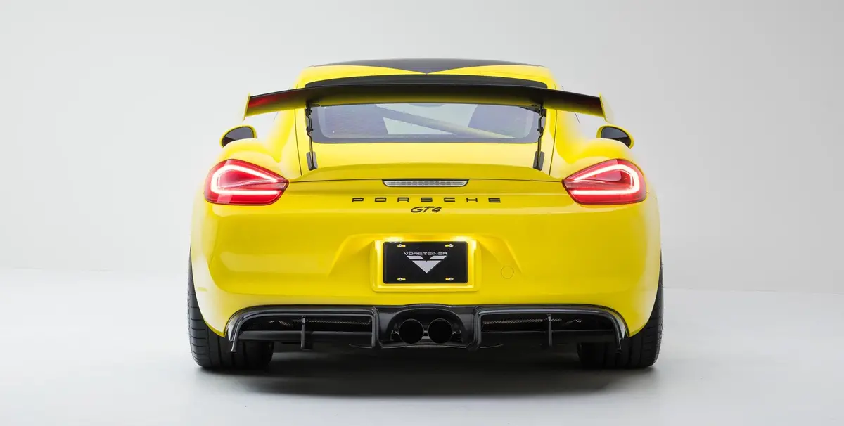 Vorsteiner V-Cs Aero Rear Diffusers Carbon Fiber 1X1 Glossy For Porsche 981 Cayman Gt4 1