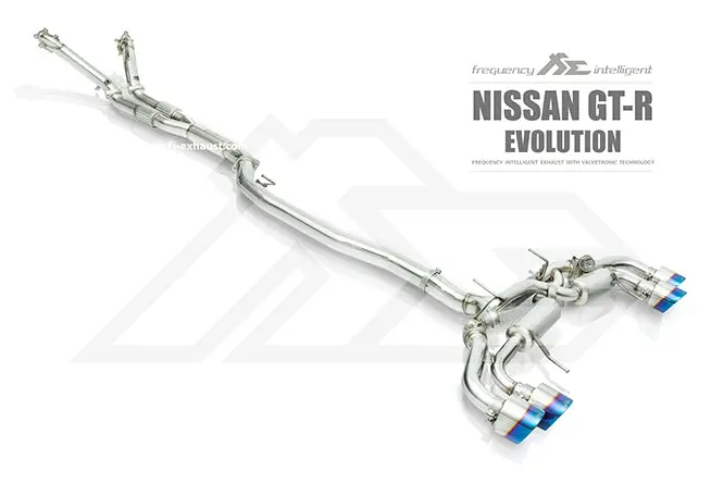 Fi Exhaust Nissan Gtr R35 (Race Version) Front Y Pipe + Mid Pipe + Valvetronic Mufflers + Quad Tips 1