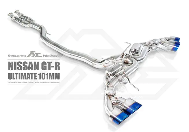 Fi Exhaust Nissan Gtr R35 (Ultimate Power Version) Front Y Pipe + Mid Pipe + Valvetronic Mufflers + Quad Tips 1