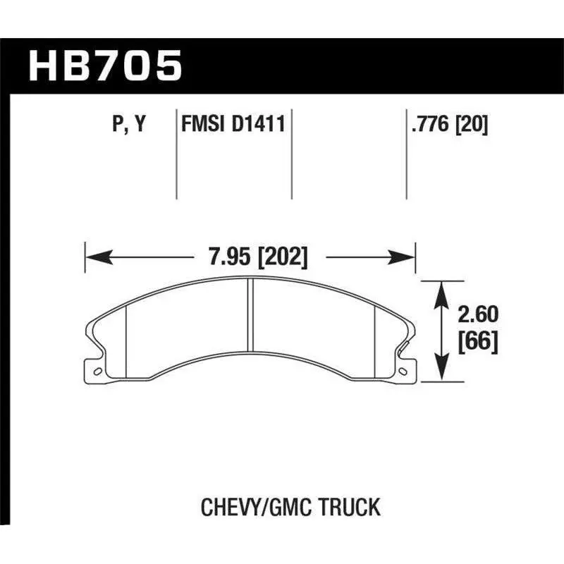 Hawk Chevy/Gmc Express/Silverado/Savana/Sierra 15/25/35/4500 Superduty Rear Lts Brake Pads 1