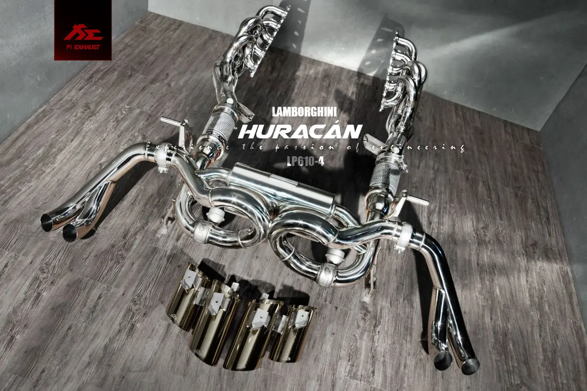 Fi Exhaust Lamborghini Huracán Lp610-4 Catback Valvetronic Mufflers + Quad Tips 1